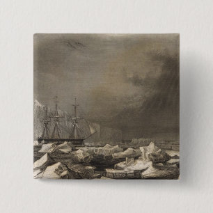 Badge Carré 5 Cm Antarctique 3