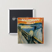 Badge Carré 5 Cm Anti- Michele Bachmann 2012 ? (Devant & derrière)