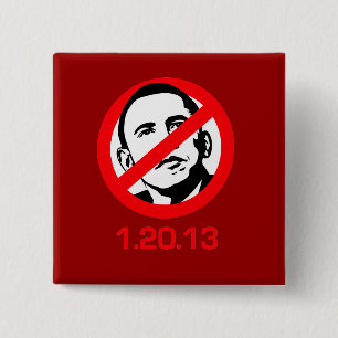 Badge Carré 5 Cm Anti-Obama - 1.20.13