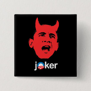Badge Carré 5 Cm Anti-Obama - Joker