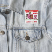 Badge Carré 5 Cm Anti Trump, - L'année du cochon - 2019, (En situation)