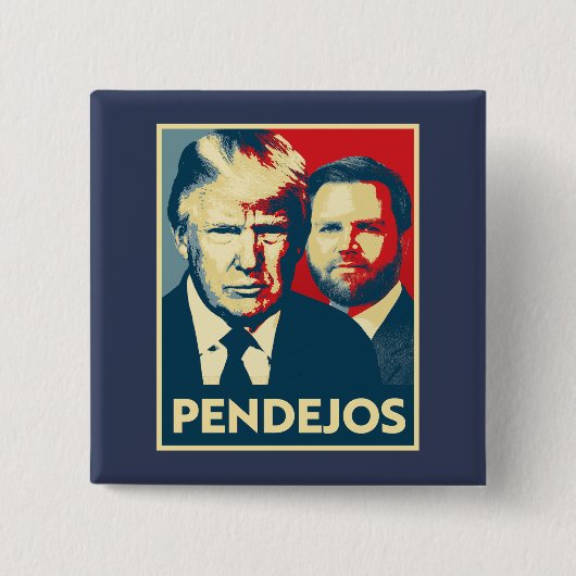 Badge Carré 5 Cm Anti Trump Vance - Pendejos (Devant)