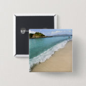 Badge Carré 5 Cm Antilles, îles Vierges américaines, St. John, (Devant & derrière)