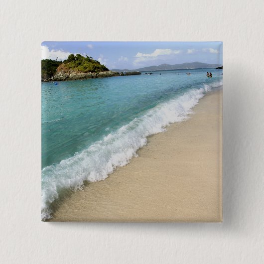 Badge Carré 5 Cm Antilles, îles Vierges américaines, St. John, (Devant)