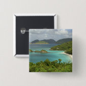 Badge Carré 5 Cm Antilles, îles Vierges américaines, St. John, Trun (Devant & derrière)