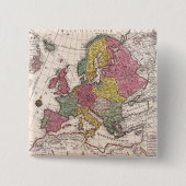 Badge Carré 5 Cm Antique vieille carte inspirée (9) (Devant)