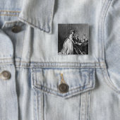 Badge Carré 5 Cm Antoine Laurent Lavoisier et son épouse (En situation)