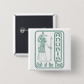 Badge Carré 5 Cm Anubis (Devant & derrière)