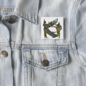 Badge Carré 5 Cm Anubis & Nut (En situation)