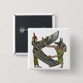 Badge Carré 5 Cm Anubis & Nut (Devant & derrière)