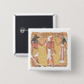 Badge Carré 5 Cm Anubis, Tut, Osiris (Devant & derrière)