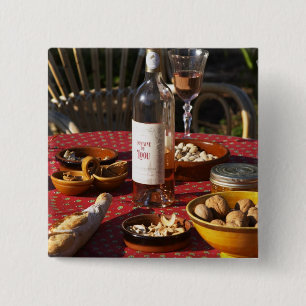 Badge Carré 5 Cm Apéritif et apéritifs préparés : pain, olives,