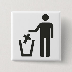 Badge Carré 5 Cm Apostasie