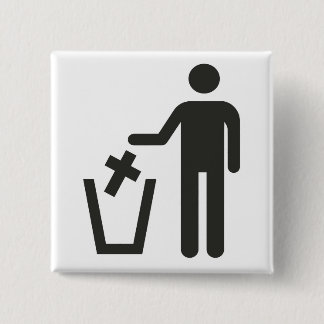 Badge Carré 5 Cm Apostasie