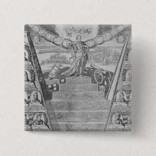 Badge Carré 5 Cm Apothéose de Peter le grand