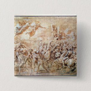 Badge Carré 5 Cm Apparition de St Peter et de St Paul