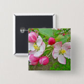 Badge Carré 5 Cm Apple Blossom Time (Devant & derrière)