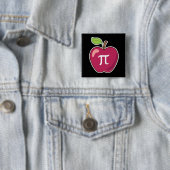 Badge Carré 5 Cm Apple pi (En situation)