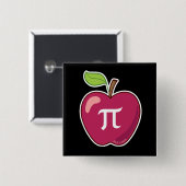 Badge Carré 5 Cm Apple pi (Devant & derrière)