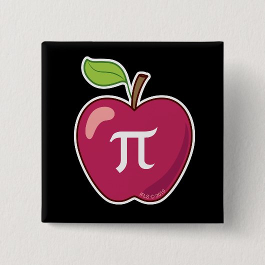 Badge Carré 5 Cm Apple pi (Devant)