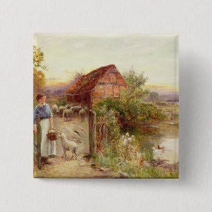 Badge Carré 5 Cm Apport à la maison des moutons