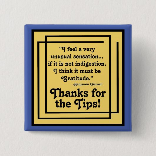 Badge Carré 5 Cm Appréciation du pourboire (Devant)