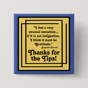 Badge Carré 5 Cm Appréciation du pourboire