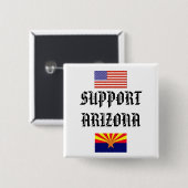 BADGE CARRÉ 5 CM APPUI ARIZONA (Devant & derrière)