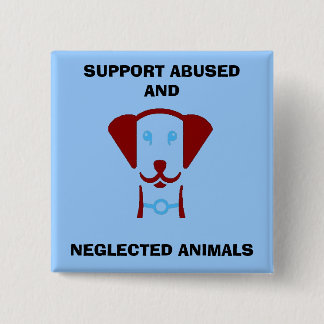 BADGE CARRÉ 5 CM APPUI MALTRAITÉ ET, NÉGLIGÉ…