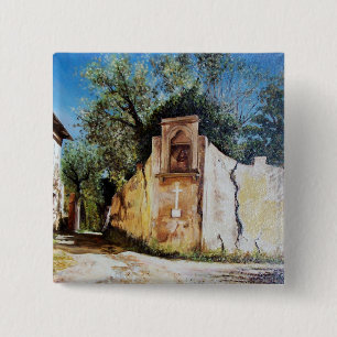 Badge Carré 5 Cm APRÈS-MIDI À RIMAGGIO / Vue Toscane