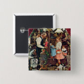 Badge Carré 5 Cm April Fool, 1948 (Devant & derrière)