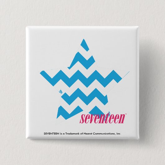 Badge Carré 5 Cm Aqua 2 de zigzag (Devant)