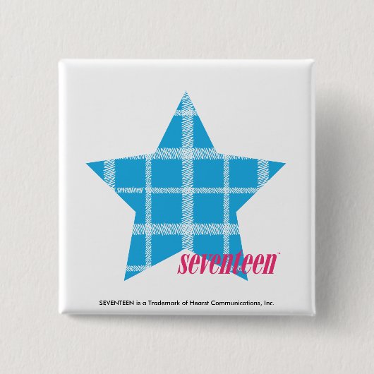 Badge Carré 5 Cm Aqua 3 de plaid (Devant)