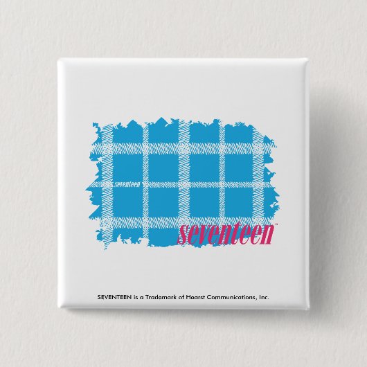 Badge Carré 5 Cm Aqua 4 de plaid (Devant)