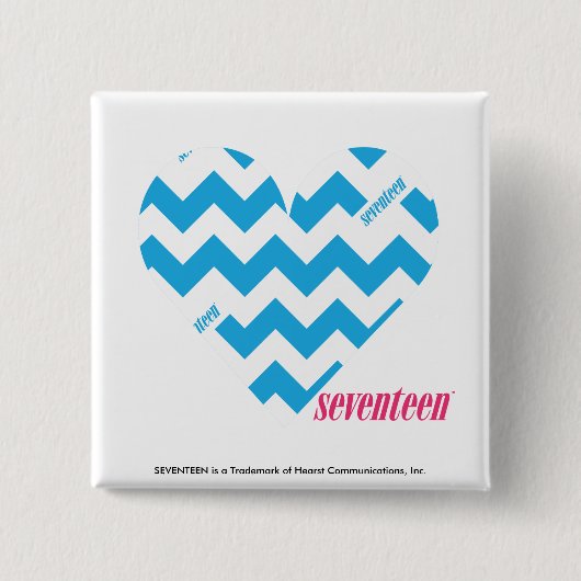 Badge Carré 5 Cm Aqua 4 de zigzag (Devant)