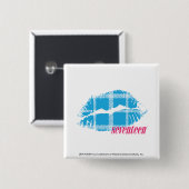 Badge Carré 5 Cm Aqua de plaid (Devant & derrière)