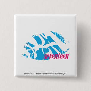 Badge Carré 5 Cm Aqua de zèbre