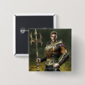 Badge Carré 5 Cm Aquaman (Devant & derrière)