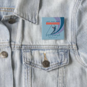 Badge Carré 5 Cm Aquaman | Laissez La Mer Vous Libérer (En situation)