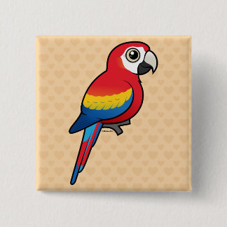 Badge Carré 5 Cm Ara d'écarlate