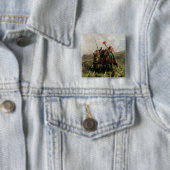 Badge Carré 5 Cm Arabes avec un faucon (En situation)