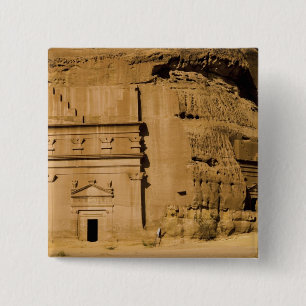 Badge Carré 5 Cm Arabie saoudite, site de Madain Saleh, ancien 3