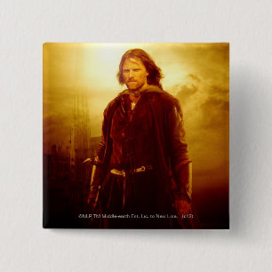Badge Carré 5 Cm Aragorn Glowing