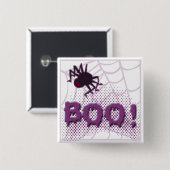 Badge Carré 5 Cm Araignée effrayante (Devant & derrière)