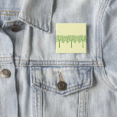 Badge Carré 5 Cm Arbre vert stylisé (En situation)