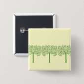 Badge Carré 5 Cm Arbre vert stylisé (Devant & derrière)