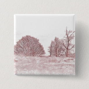 BADGE CARRÉ 5 CM ARBRES D'HIVER