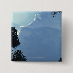 Badge Carré 5 Cm Arbres et nuages
