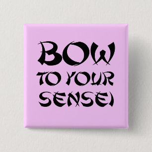 BADGE CARRÉ 5 CM ARC À VOTRE SENSEI