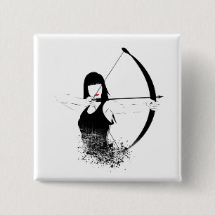 Badge Carré 5 Cm Archer féminin